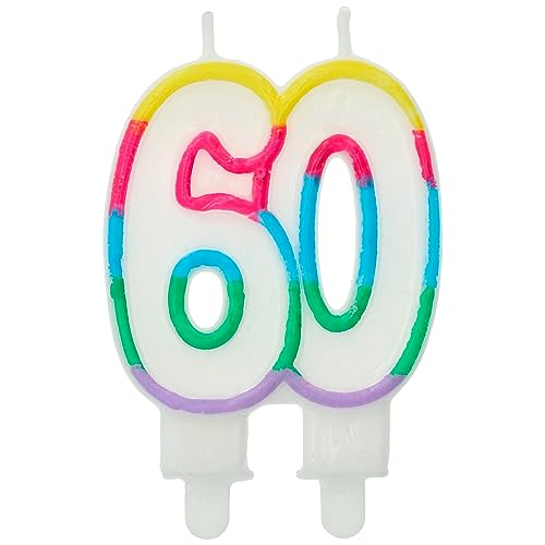 Folat 24185 Kuchen Kerze Colorblock Ziffer/Zahl 60-7,5 x 6 cm Geburtstagskerzen für Geburtstag, Geburtstagsdeko, für Kinder Partys, Hochzeiten, Firmenfeiern, Jubiläen, Mehrfarbig, 6 cm Folat 24185 Kuchen Kerze Colorblock Ziffer/Zahl 60-7,5 x 6 cm Geburtstagskerzen für Geburtstag, Geburtstagsdeko, für Kinder Partys, Hochzeiten, Firmenfeiern, Jubiläen, Mehrfarbig, 6 cm von Folat