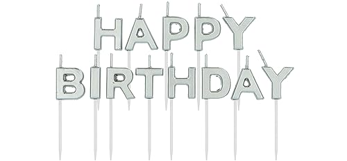 Folat 24207 Kuchen Kerzenset 'Happy Birthday' Silber-2 cm Geburtstagskerzen für Geburtstag, Geburtstagsdeko, für Kinder Partys, Hochzeiten, Firmenfeiern, Jubiläen Folat 24207 Kuchen Kerzenset 'Happy Birthday' Silber-2 cm Geburtstagskerzen für Geburtstag, Geburtstagsdeko, für Kinder Partys, Hochzeiten, Firmenfeiern, Jubiläen von Folat