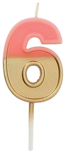 Folat 24216 Kuchen Kerze Retro Ziffer/Zahl 6 Pink-5 cm Geburtstagskerzen für Geburtstag, Geburtstagsdeko, für Kinder Partys, Hochzeiten, Firmenfeiern, Jubiläen Folat 24216 Kuchen Kerze Retro Ziffer/Zahl 6 Pink-5 cm Geburtstagskerzen für Geburtstag, Geburtstagsdeko, für Kinder Partys, Hochzeiten, Firmenfeiern, Jubiläen von Folat