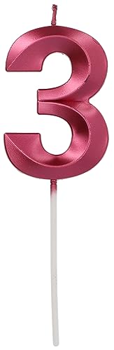Folat 24243 Kuchen Kerze Glamour Ziffer/Zahl 3 Pink Metallic Geburtstagskerzen für Geburtstag, Geburtstagsdeko, für Kinder Partys, Hochzeiten, Firmenfeiern, Jubiläen, 7 cm Folat 24243 Kuchen Kerze Glamour Ziffer/Zahl 3 Pink Metallic Geburtstagskerzen für Geburtstag, Geburtstagsdeko, für Kinder Partys, Hochzeiten, Firmenfeiern, Jubiläen, 7 cm von Folat