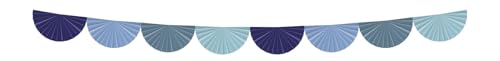 Folat 24319 Blau Papier DekorationenFächergirlande-Bold Blue-4 Meter-Hochzeits Party Dekorationen für Festival, Karneval, Geburtstag deko, Babyparty und Baby Shower Jungen von Folat