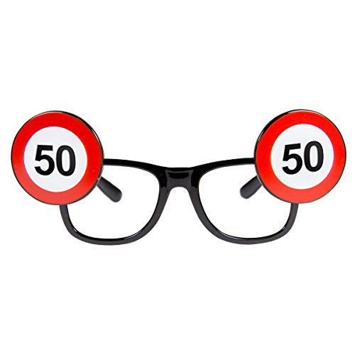 Folat 24950 Geburtstag Spaß-Brille Verkehrsschild, Zahl 50 Folat 24950 Geburtstag Spaß-Brille Verkehrsschild, Zahl 50 von Folat