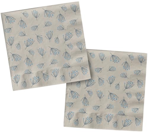 Folat 24982 Shower Deko, Babyparty, Blau, WeißServietten-Blooming Baby Boy-33 x 33 cm-20 Stück, Blue Folat 24982 Shower Deko, Babyparty, Blau, WeißServietten-Blooming Baby Boy-33 x 33 cm-20 Stück, Blue von Folat