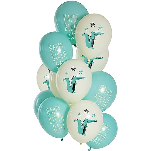 Folat 25133 Luftballons Set Latex-Birthday Crocodile 33cm-12 Stück-Für Geburtstag Kinder und Party Deko, Blau Folat 25133 Luftballons Set Latex-Birthday Crocodile 33cm-12 Stück-Für Geburtstag Kinder und Party Deko, Blau von Folat