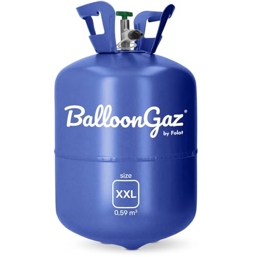 Folat 25205 BallonGaz Helium XXL – 590 Liter Ballongas mit Füllventil für 85 Ideal für Geburtstage, Party, Hochzeit | Einweg Gasflasche aus recyclebarem Metall | Gas, Luftballons, Folienballons, Blau Folat 25205 BallonGaz Helium XXL – 590 Liter Ballongas mit Füllventil für 85 Ideal für Geburtstage, Party, Hochzeit | Einweg Gasflasche aus recyclebarem Metall | Gas, Luftballons, Folienballons, Blau von Folat