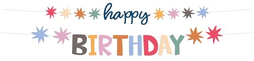 Folat 26863 Dekoration weiß mit bunten Sternen-Buchstabengirlande-Set-Happy Birthday-Starburst-1,5 Meter-Fröhlich und farbenfroh für Kinder und Erwachsenen Geburtstag, Mehrfarbig Folat 26863 Dekoration weiß mit bunten Sternen-Buchstabengirlande-Set-Happy Birthday-Starburst-1,5 Meter-Fröhlich und farbenfroh für Kinder und Erwachsenen Geburtstag, Mehrfarbig von Folat