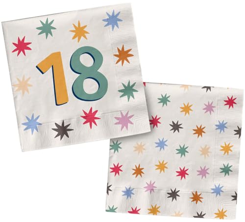 Folat 26875 Dekoration weiß mit bunten Sternen-Servietten-18-Starburst-33 x 33 cm-20 Stück-Fröhlich und farbenfroh Party Geschirr für Kinder und Erwachsenen Geburtstag, Mehrfarbig Folat 26875 Dekoration weiß mit bunten Sternen-Servietten-18-Starburst-33 x 33 cm-20 Stück-Fröhlich und farbenfroh Party Geschirr für Kinder und Erwachsenen Geburtstag, Mehrfarbig von Folat
