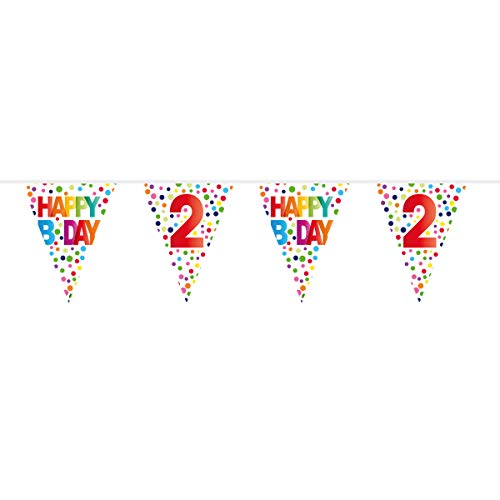 Folat 27102 2. Geburtstag Happy B-Day Wimpelkette Mit Punkten-10 Meter Folat 27102 2. Geburtstag Happy B-Day Wimpelkette Mit Punkten-10 Meter von Folat