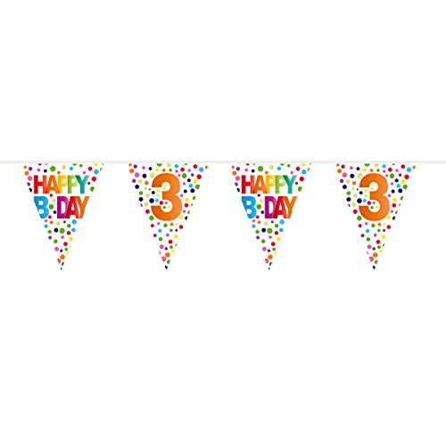 Folat 27103 3. Geburtstag Happy B-Day Wimpelkette Mit Punkten-10 Meter Folat 27103 3. Geburtstag Happy B-Day Wimpelkette Mit Punkten-10 Meter von Folat