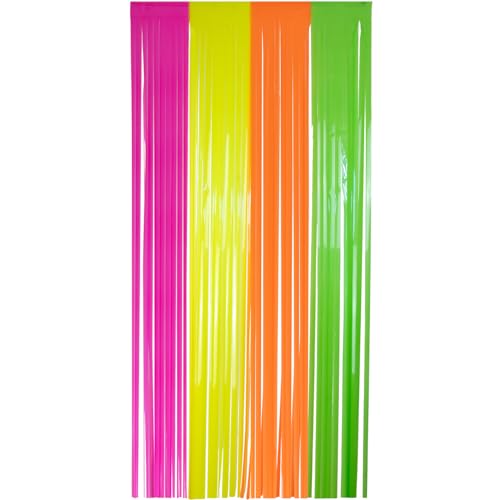 Folat 27593 Party Vorhang - Neon - 1 x 2 m - Folien Luftschlangen für Hochzeit, Party, Dekoration, Fotoautomat und Festivals Bühnendekor von Folat