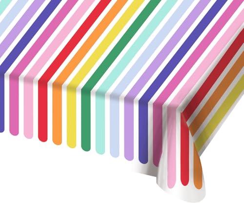 Folat 27770 Geburtstag und Party Dekoration Buntes - Tischdecke - Stripetastic - 180 x 130 cm - Partyzubehör für Kinder und Erwachsene Folat 27770 Geburtstag und Party Dekoration Buntes - Tischdecke - Stripetastic - 180 x 130 cm - Partyzubehör für Kinder und Erwachsene von Folat