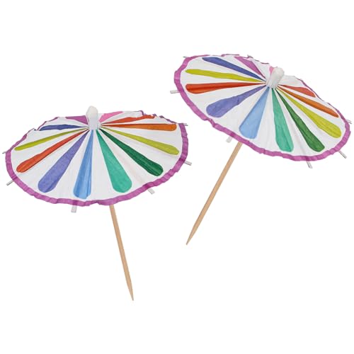Folat 27773 Geburtstag und Party Dekoration Buntes - Picks Regenschirm - Stripetastic - 10 Stück - Partyzubehör für Kinder und Erwachsene Folat 27773 Geburtstag und Party Dekoration Buntes - Picks Regenschirm - Stripetastic - 10 Stück - Partyzubehör für Kinder und Erwachsene von Folat