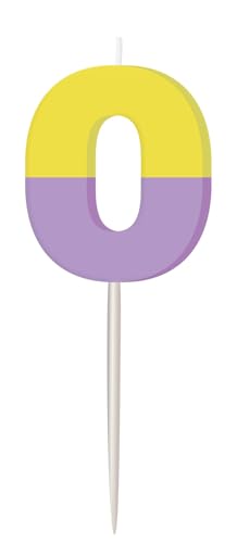 Folat 27789 Geburtstag und Party Dekoration Buntes - Kerze - Stripetastic - Zahl 0 - Partyzubehör für Kinder und Erwachsene Folat 27789 Geburtstag und Party Dekoration Buntes - Kerze - Stripetastic - Zahl 0 - Partyzubehör für Kinder und Erwachsene von Folat