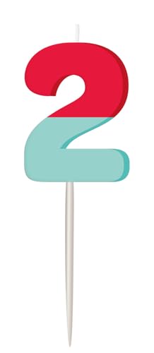 Folat 27791 Geburtstag und Party Dekoration Buntes - Kerze - Stripetastic - Zahl 2 - Partyzubehör für Kinder und Erwachsene Folat 27791 Geburtstag und Party Dekoration Buntes - Kerze - Stripetastic - Zahl 2 - Partyzubehör für Kinder und Erwachsene von Folat