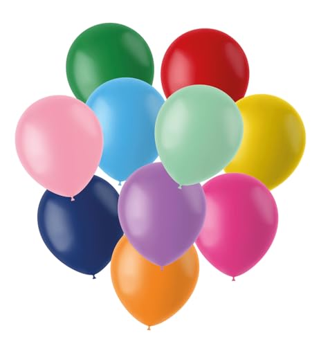 Folat 27872 Geburtstag und Party Dekoration Buntes - Latexballons - Stripetastic - Assorti - 33 cm - 50 Stück - Partyzubehör für Kinder und Erwachsene von Folat