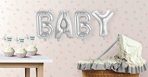 Folat 29281 Baby Folienballon-Set, Silber, Large Folat 29281 Baby Folienballon-Set, Silber, Large von Folat