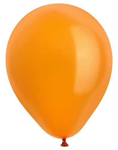 Folat 31116 Runder Luftballons Orange Ø 23 cm 50 Stück-Partyzubehör, Helium Latex Ballons für Hochzeit Valentinstag Geburtstag Taufe Kommunion Party Deko von Folat