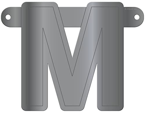 Folat 50124 Banner Letter M::Metallic Silver von Folat B.V.