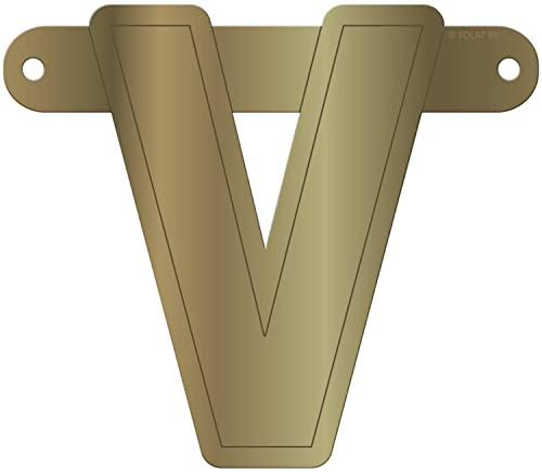 Folat 50215 Banner Letter V::Metallic Gold von Folat B.V.