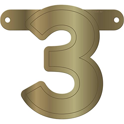 Folat 50295 Banner Letter 3::Metallic Gold von Folat B.V.