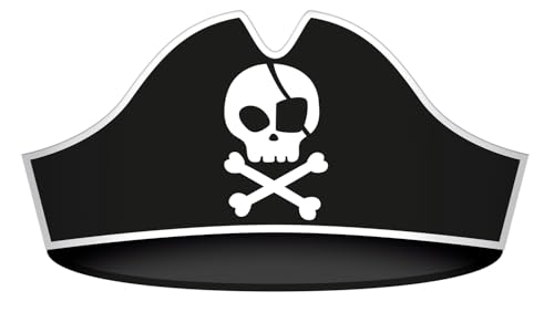 Folat 27479 Piraten Deko Kinder Geburtstag - Piratenhüte Schädel - Pirate Party - 33,5 x 15 cm - 6 Stück - Piraten Hut Accessoires für Piratenparty Mädchen Junge Folat 27479 Piraten Deko Kinder Geburtstag - Piratenhüte Schädel - Pirate Party - 33,5 x 15 cm - 6 Stück - Piraten Hut Accessoires für Piratenparty Mädchen Junge von Folat