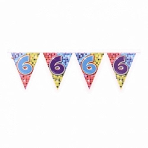 Folat 60006 - Wimpelkette Blocks Geburtstag - ca. 3 m - Zahl: 6 Folat 60006 - Wimpelkette Blocks Geburtstag - ca. 3 m - Zahl: 6 von Folat