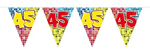 Folat 60045 - Wimpelkette Blocks Geburtstag - ca. 3 m - Zahl: 45 Folat 60045 - Wimpelkette Blocks Geburtstag - ca. 3 m - Zahl: 45 von Folat