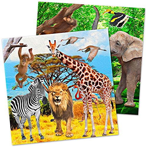Folat 62002 Safari-Party Servietten - 20 Stück, Multi-Colored, Costumes Folat 62002 Safari-Party Servietten - 20 Stück, Multi-Colored, Costumes von Folat