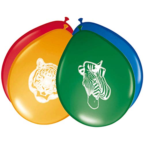 Folat 62005 Safari-Party Ballons - 8 Stück, Multi-Colored, Costumes von Folat