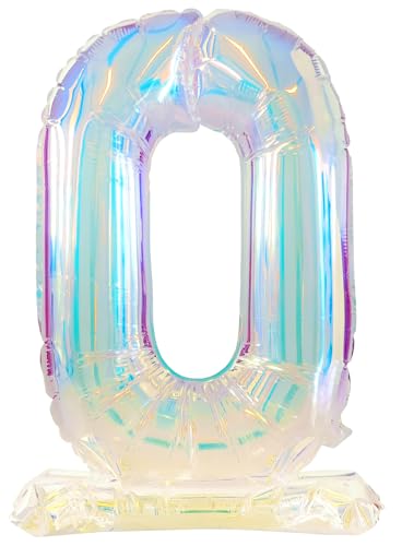Folat 62945 Zahl Luftballon 0 Irisierende holographische Stehender Folienballon 72 cm - kein Helium erforderlich - Party Dekorationen für Geburtstag Babyparty Hochzeit Jubiläum Deko Folat 62945 Zahl Luftballon 0 Irisierende holographische Stehender Folienballon 72 cm - kein Helium erforderlich - Party Dekorationen für Geburtstag Babyparty Hochzeit Jubiläum Deko von Folat