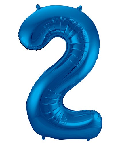 Folat 631426 - Folienballon Zahl 2 - blau - ca. 86 cm Folat 631426 - Folienballon Zahl 2 - blau - ca. 86 cm von Folat