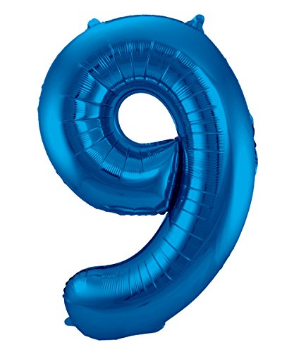 Folat 631495 - Folienballon Zahl 9 - blau - ca. 86 cm Folat 631495 - Folienballon Zahl 9 - blau - ca. 86 cm von Folat