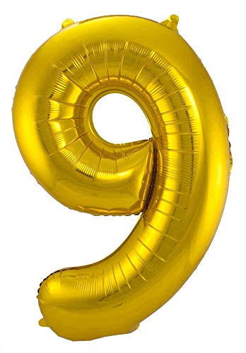 Folat 631891 - Folienballon Zahl 9 - gold - ca. 86 cm Folat 631891 - Folienballon Zahl 9 - gold - ca. 86 cm von Folat