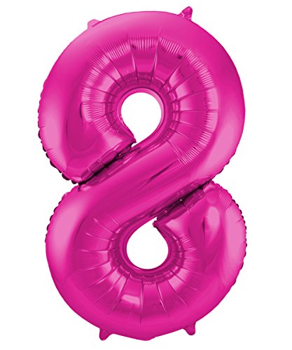 Folat 631983 - Folienballon Zahl 8 - magenta - ca. 86 cm Folat 631983 - Folienballon Zahl 8 - magenta - ca. 86 cm von Folat