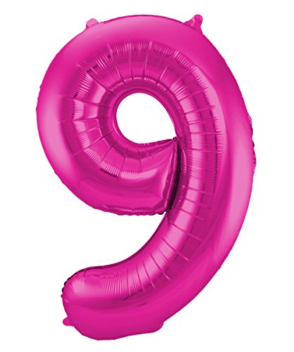 Folat 631990 - Folienballon Zahl 9 - magenta - ca. 86 cm Folat 631990 - Folienballon Zahl 9 - magenta - ca. 86 cm von Folat