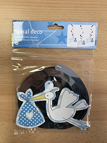 Folat 63637 - Rotorspirale/Swirl Girlande It's a Boy - blau - ca. 40 cm hoch - 3 STK. von Folat