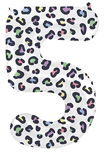 Folat 63915 Luftballon Geburtstag Ziffer 5 Bright Panther Weiß 86 cm-Helium Decoration Geburtstagdeko, Ballon Zahl, Colourful Folat 63915 Luftballon Geburtstag Ziffer 5 Bright Panther Weiß 86 cm-Helium Decoration Geburtstagdeko, Ballon Zahl, Colourful von Folat