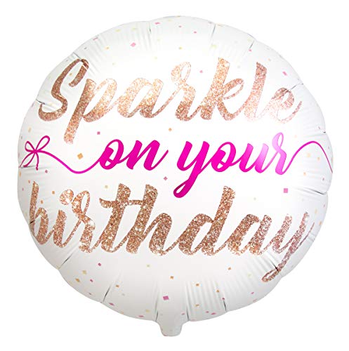 Folat 64380 Folienballon Sparkle On Your Birthday-45 cm, Mehrfarbig von Folat