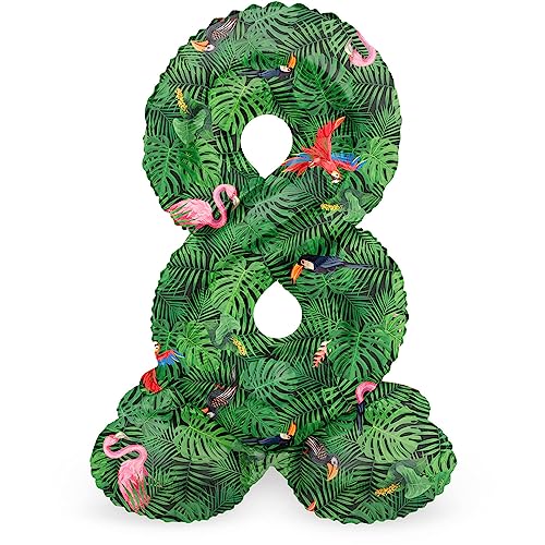 Folat 64738 Luftballon Geburtstag Stehender Ziffer 8 Jungle Vibe Grün 41 cm-Decoration Geburtstagdeko, Ballon Zahl, Kein Helium erforderlich Folat 64738 Luftballon Geburtstag Stehender Ziffer 8 Jungle Vibe Grün 41 cm-Decoration Geburtstagdeko, Ballon Zahl, Kein Helium erforderlich von Folat