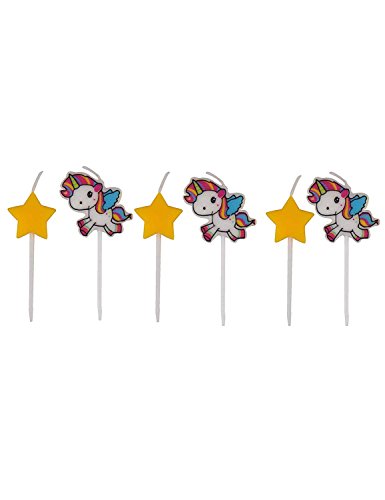 Folat Einhorn Kerzen-Set - 6 Stück Geburtstag Folat Einhorn Kerzen-Set - 6 Stück Geburtstag von Folat