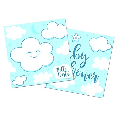 Folat 65352 Blaue Servietten für Babyparty, 25 x 25 cm, 20 Stück von Folat