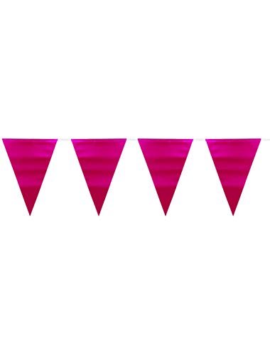 Folat Wimpelkette Magenta Metallic Mat - 6 Meter von Folat