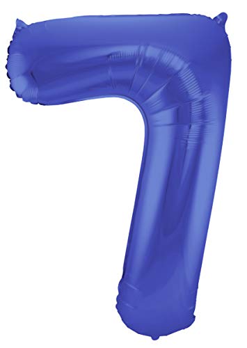 Folat 65927 Folienballon Ziffer Zahl 7 Metallic 86 cm-Helium Ballon Decoration Geburtstag, Hochzeit, Jubiläum, Blau Matt Folat 65927 Folienballon Ziffer Zahl 7 Metallic 86 cm-Helium Ballon Decoration Geburtstag, Hochzeit, Jubiläum, Blau Matt von Folat