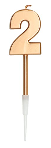 Folat 66032 - Kerze für Kuchen Bronze metalisch glänzend - ca. 10 cm hoch - Zahl 2 Folat 66032 - Kerze für Kuchen Bronze metalisch glänzend - ca. 10 cm hoch - Zahl 2 von Folat