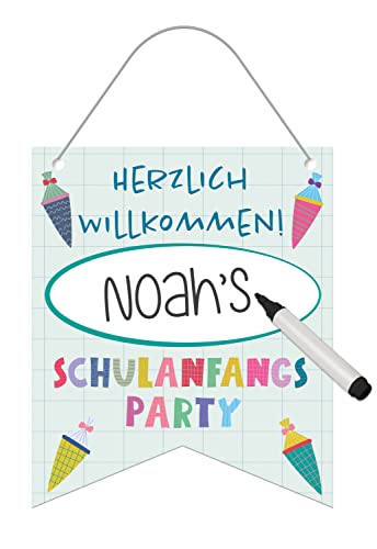 Folat 66086 Minibanner Schulanfang-25x30cm, Mehrfarbig von Folat