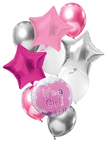 Folat 66970 Luftballons-Set It's a Girl Rosa, Pink von Folat