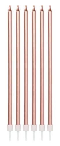 Folat 67024 Kerzen-Set Roségold Metallic 15cm-16 Stück, Rose Gold von Folat