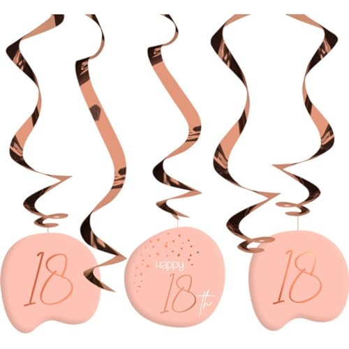 Folat 67570 Hängedeko Elegant Lush Blush 70 Jahre-5 Stück, Zahl von Folat