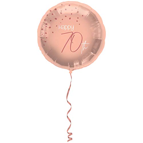 Folat 67770 Folienballon Elegant Lush Blush Jahre-45cm, Zahl 70 von Folat