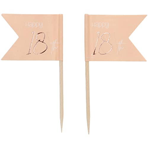 Folat 67818 Partypicker Elegant Lush Blush Jahre-36 Stück, Zahl, Chiffre 18 Folat 67818 Partypicker Elegant Lush Blush Jahre-36 Stück, Zahl, Chiffre 18 von Folat